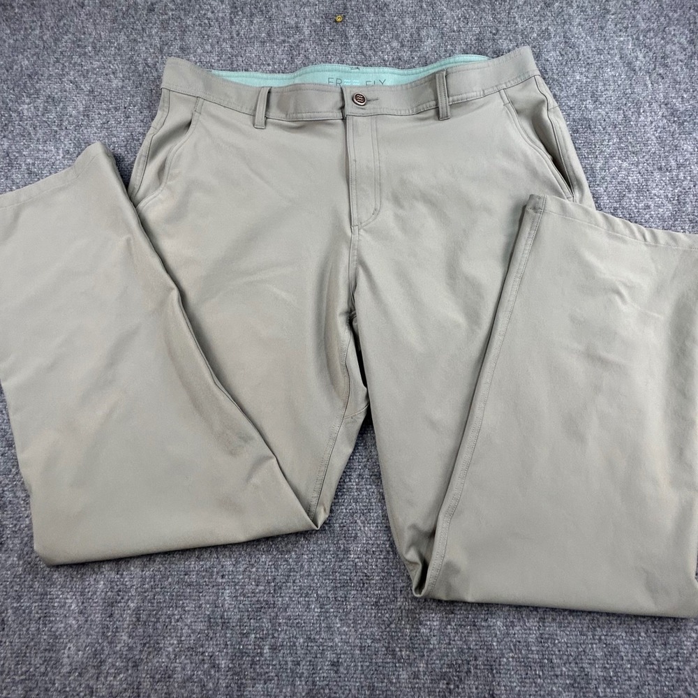Free Fly Mens Nomad Pant 40/32 khaki Performance Stretch Trousers